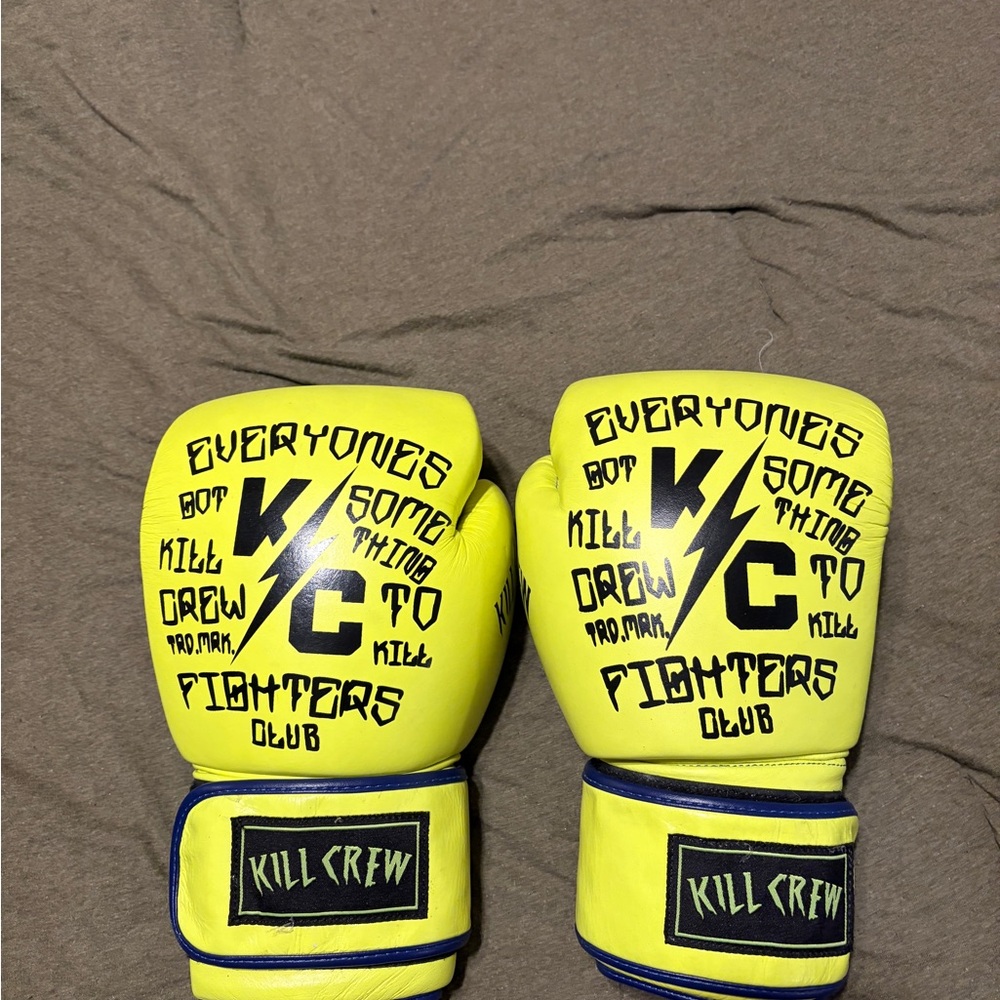 Kill Crew Neon Yellow Boxing Gloves